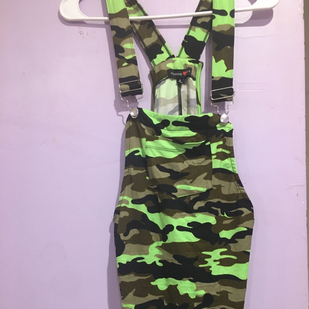 Women’s camo overalls dress. Size small